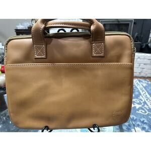VTG Brown Bag Company Tahoe Classics Leather Messegner Briefcase Camel Padded